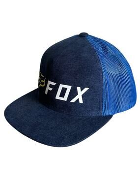 Fox Racing Youth Absolute Mesh Snapback Trucker Hat OSFM Navy Blue Royal Moto